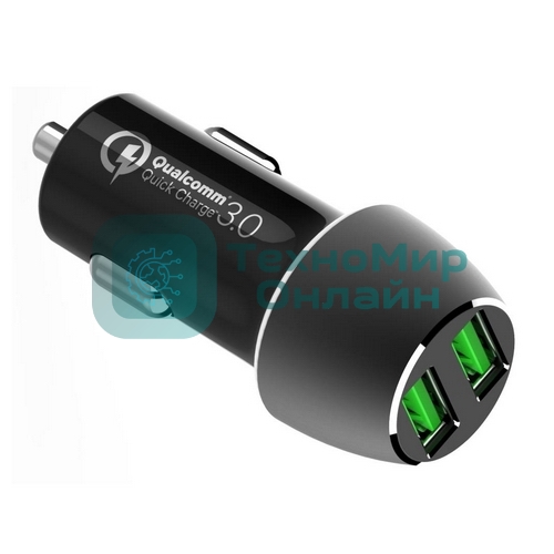 Автомобильное ЗУ ACD 36Вт, 2xUSB QC, 3.6~12В/3А RTL