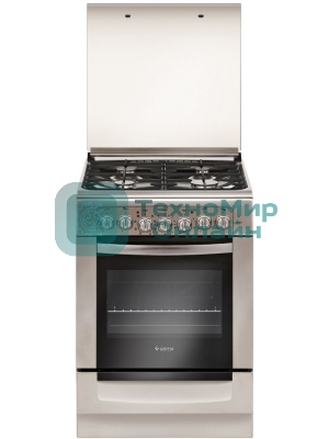 Плита комбинированная Gefest ПГЭ 6102-03 0027 серый, конфорок 4 шт, духовка 55 л, 60 см x 85 см x 60 см