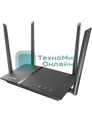 Роутер D-Link DIR-1260/RU/R1A, Wireless AC1200 2x2 MU-MIMO Dual-band Gigabit Router with 1 10/100/1000Base-T WAN port, 4 10/100/1000Base-T LAN ports and 1 USB port.802.11b/g/n/ac compatible, up to 300 Mbps