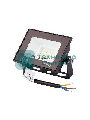 Прожектор Rexant СДО 10 Вт 800 Лм 4000 K черный корпус