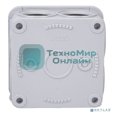 Рувинил 67030 Тусо. Коробка расп. для о/п, 70х70х40 мм, 7вводов, IP55 (св.-серая)