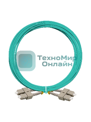 Патч-корд волоконно-оптический ExeGate FC-D-503-SC-SC-3M-LSZH (Шнур ВО MM 50/125 (OM3), SC/UPC-SC/UPC, Duplex, LSZH, 3м)