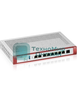 Межсетевой экран Zyxel USG FLEX 200HP, Rack, 1xRJ-45: 1/2.5G (LAN/WAN), 1xRJ-45: 1/2.5G PoE+ (LAN/WAN), 6xRJ-45: 1G (LAN/WAN), 1xUSB3.0 **