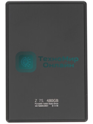Внешний SSD Netac Z7S, 480 Gb, USB 3.2 Gen 2 Type-C, R/W 550/480, черный