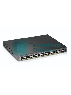 Коммутатор Zyxel XGS2210-52HP, 48 port Gigabit L2 managed PoE+ switch, 375 Watt, 4x 10G