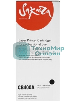 Картридж лазерный Sakura CB400A для HPColor LaserJet CP4005/CP4005n/CP4005dn, черный, 7500 к.