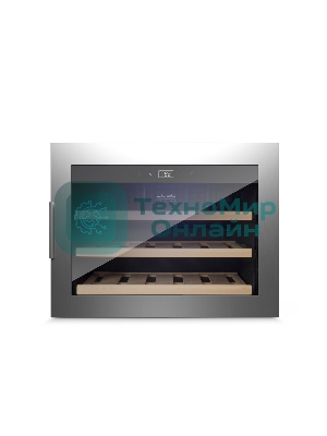 Винный шкаф CASO WineSafe 18 EB Inox серебристый, 45 л, 1 отсек, 18 бут., класс A