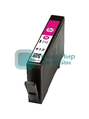 Картридж струйный HP 912 3YL78AE пурпурный (315стр.) для HP OfficeJet 801x/802x