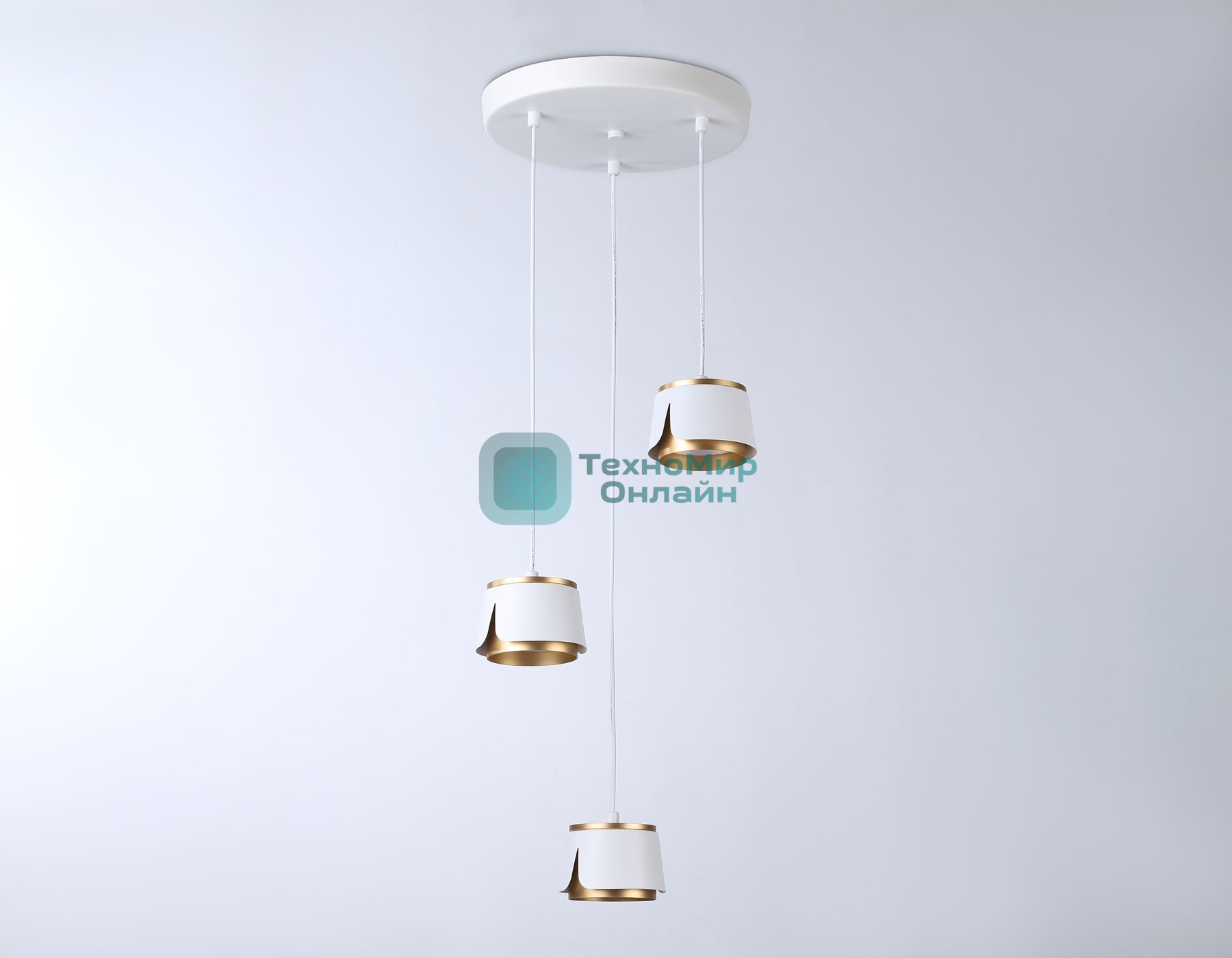 Светильник Ambrella light TN71249/3 WH/GD белый/золото GX53/3 D250*1090