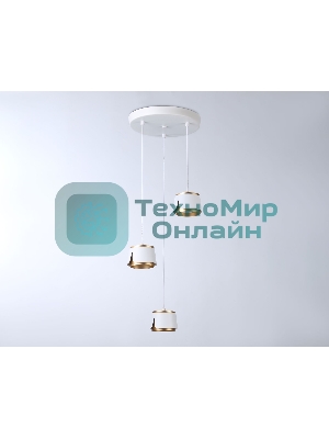 Светильник Ambrella light TN71249/3 WH/GD белый/золото GX53/3 D250*1090