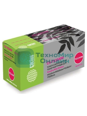 Картридж лазерный Cactus CS-TK5240M пурпурный (3000 стр.) для Kyocera Ecosys M5526cdn/M5526cdw/P5026cdn/P5026cdw
