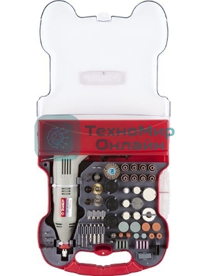 Прямошлифовальная машина (гравер) Зубр Гравер ЗГ-130ЭК H172 электрический с набором мини-насадок в кейсе, 172 предмета