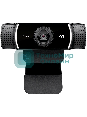 Веб-камера Logitech C922 Pro Stream 1920x1080, 30 кадр/с, USB Type-A, микрофон (2 шт, шумоподавление), автоматическая фокусировка, автоосвещение, универсальное крепление