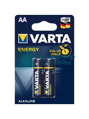 Батарейка Varta ENERGY LR6 AA BL2 Alkaline 1.5V (4106) (2/40/200) (2 шт.)