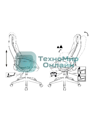 Кресло игровое Бюрократ Zombie Hero серый текстиль/эко.кожа крестов. пластик