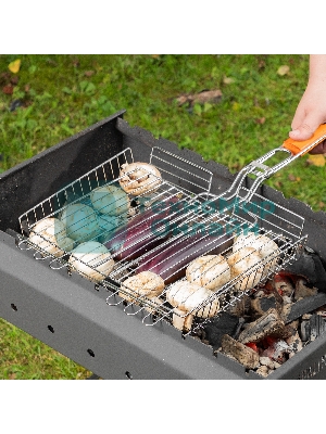 Решетка-гриль Camping Palisad 260х320х65 мм, объемная, хромир.