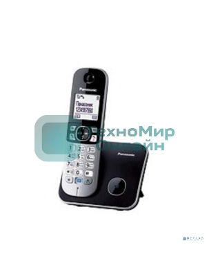 Телефон беспроводной (DECT) Panasonic KX-TG6811RUB черный Беспроводной DECT,40 мелодий,телефонный справочник 120 зап.