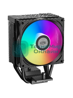 Кулер для процессора PCCooler R300 ARGB BK черный 92мм алюминий+медь 2200rpm 30db 4-pin 150W 133мм