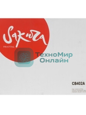 Картридж лазерный Sakura CB402A для HPColor LaserJet CP4005/CP4005n/CP4005dn, желтый, 7500 к.