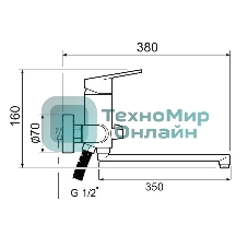 SL132-006E Смеситель для ванны, ø35