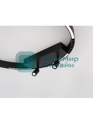 Потолочный светодиодный светильник Ambrella light FL5808/1+2 BK черный 40W 3000K/4200K/6400K D600*95 (без ПДУ)