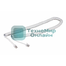 Телефонный шнур Rexant витой трубочный RJ-10(4P-4C), длина 7 м., белый