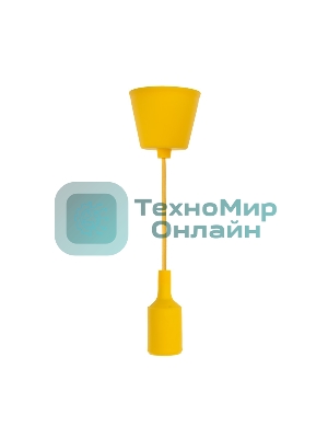 Патрон E27 Rexant силиконовый со шнуром 1 м желтый