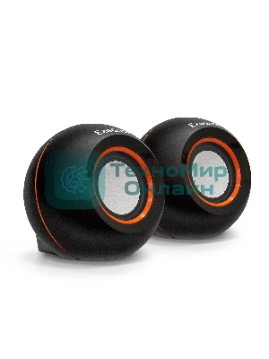 Акустическая система 2.0 ExeGate EX287053RUS Disco 180 (питание USB, 2х3Вт (6Вт RMS), 100-20000Гц, черный)