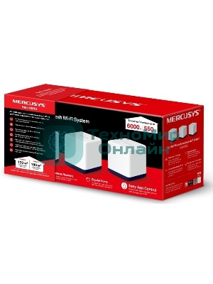 Система Mercusys MESH AC1900 Whole Home Mesh Wi-Fi System, 3× Internal Antennas, 3×Gb ports (WAN/LAN) (3-pack)
