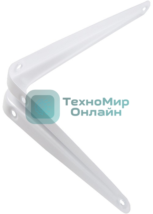 Кронштейн угловой с ребром Сибртех 150 х 200 мм, белый