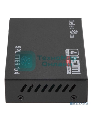 Разветвитель HDMI 1=>4 Telecom TTS5020, каскадируемый, 1.4v+3D