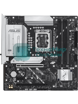 Материнская плата ASUS PRIME B860M-A WIFI, LGA 1851, Intel B860, 4xDDR5, 4xSATA, 2xM.2, 1xPCIe 5.0 x16, 1xPCIe 4.0 x16, 1xPCIe 4.0 x1, 2xDP, 1xHDMI, 1x 2.5Gb LAN, 1xUSB-C 20Gbps, 1xUSB-A 10Gbps, 2xUSB-A 5Gbps, 4xUSB-A 2.0, 3x3.5 мм, 7.1, micro-ATX.