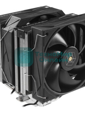 Кулер для процессора Thermalright Royal Pretor 130 черный (4-pin PWM, 158мм, Ni/Cu, 6x6мм, 1x120+1x130мм, 80.45CFM/81.88CFM, 29.4dBA/28.3dBA, 2150PM/1750RPM, S: 1200, 1700, 1851, 2011, 2066, 115X, AM4, AM5, black)