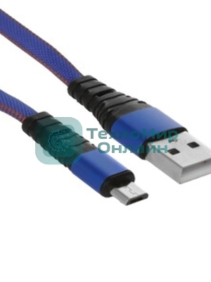 Кабель Rexant USB кабель MicroUSB, шнур в джинсовой оплетке
