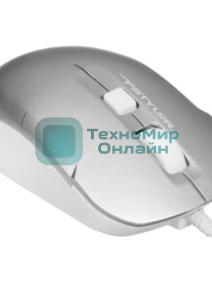 Мышь проводная A4Tech Fstyler FM26S серебристый/белый, 1600 dpi, USB, кнопки - 4