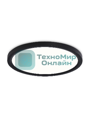 Светильник светодиодный ультратонкий Ambrella light FZ1906 BK черный IP54 26W 3000K-6500K CCT-переключатель D370*25 (Без ПДУ)