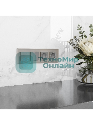 Рамка на 4 поста Senso (дымчатый, стекло soft-touch) W0043117