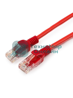 Патч-корд UTP Cablexpert cat.5e, 2м, литой, многожильный, красный