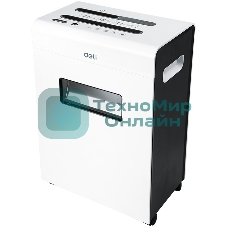 Шредер Deli E9903-EU белый/черный (секр.P-4)/фрагменты/12лист./23лтр./скрепки/скобы/пл.карты/CD