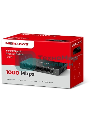 Коммутатор настольный Mercusys MS108GS с 8 гигабитными портами