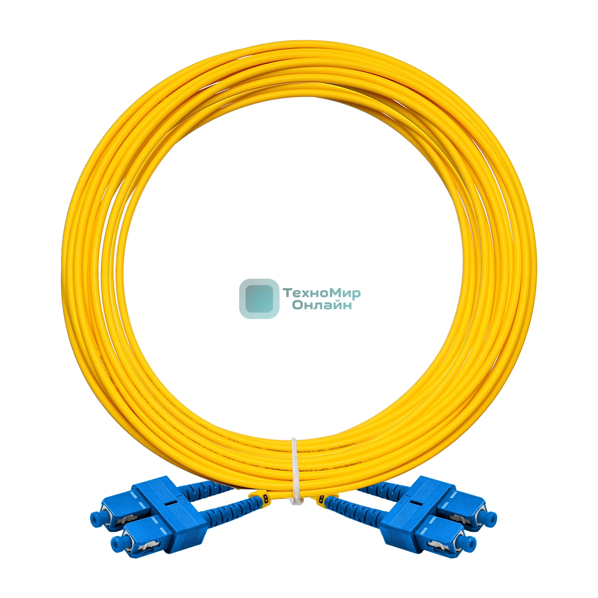 Патч-корд волоконно-оптический ExeGate FC-D-9-SC-SC-10M-LSZH (Шнур ВО SM 9/125 (OS2/G.652.D), SC/UPC-SC/UPC, Duplex, LSZH, 10м)