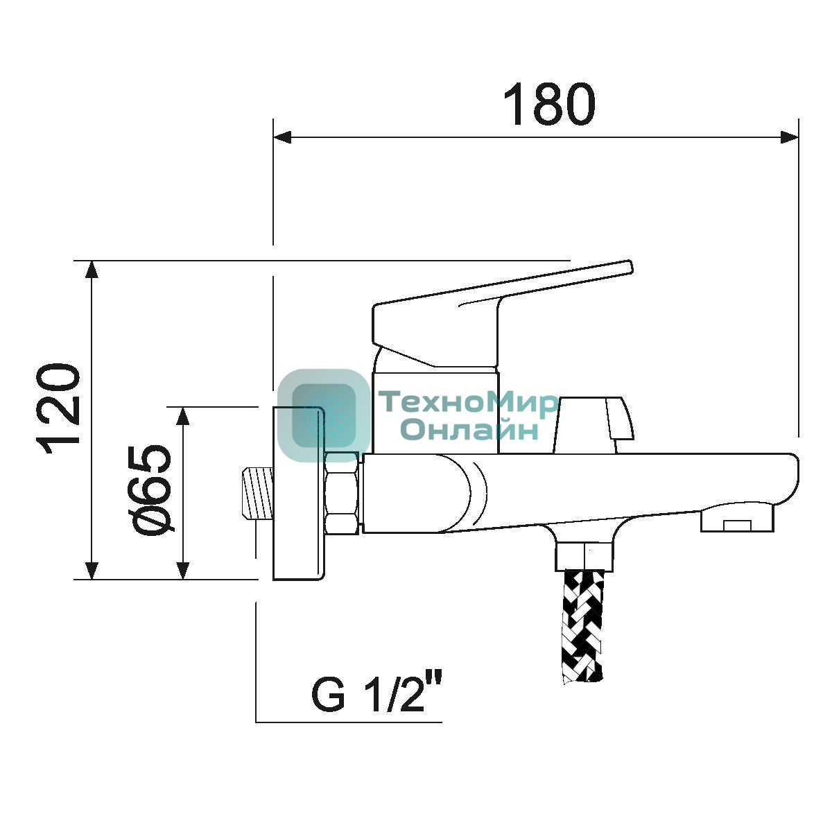SL132-009E Смеситель для ванны, ø35