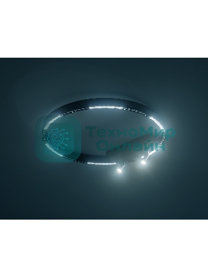 Потолочный светодиодный светильник Ambrella light FL5808/1+2 BK черный 40W 3000K/4200K/6400K D600*95 (без ПДУ)