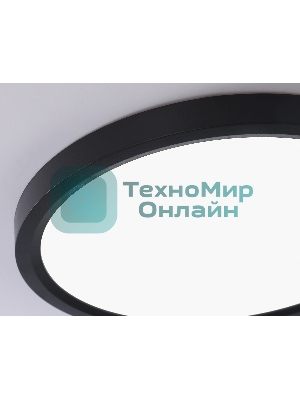 Светильник светодиодный ультратонкий Ambrella light FZ1906 BK черный IP54 26W 3000K-6500K CCT-переключатель D370*25 (Без ПДУ)