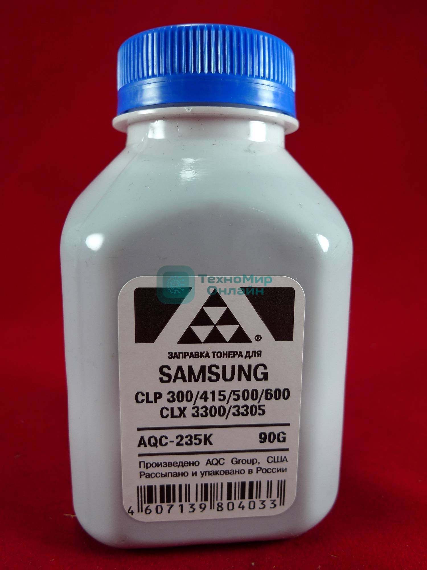 Тонер Samsung CLP 300/315/320/325/360/415/500/510/600/610/660/CLX3300/3305 черный, (фл.90г.) AQC фас. Россия