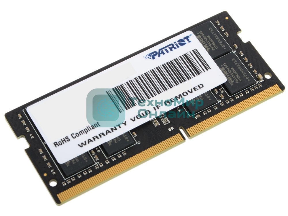 Оперативная память Patriot Signature, DDR4, 32GB (1x32 GB), 2666 MHz, CL19, SO-DIMM