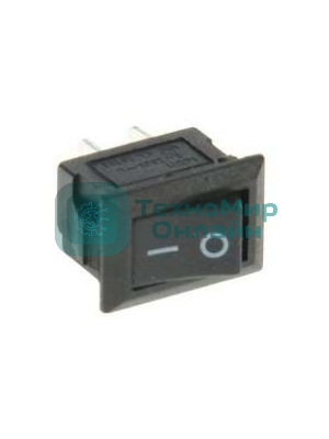 Выключатель клавишный Rexant 250V 3А (2с) ON-OFF черный Micro