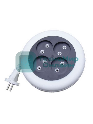 Удлинитель 4х5м без заземл. 6А IP20 У6-002 ШВВП 2х0.75 рулетка UNIVersal 002-5М