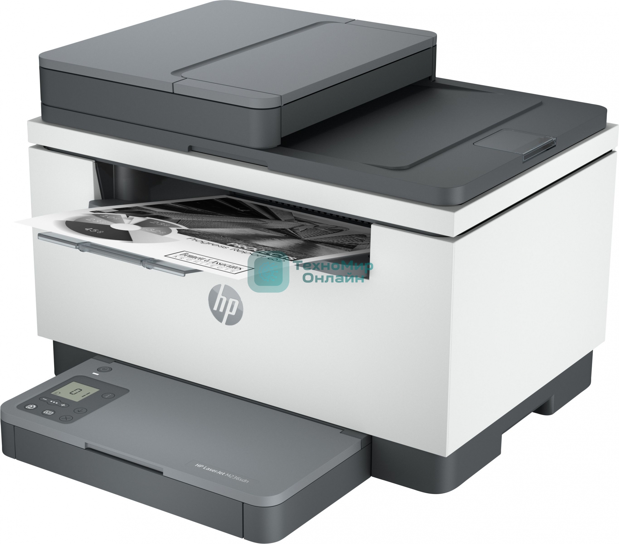 МФУ лазерное HP LaserJet M236sdn (9YG08A), A4, ч/б, печ. до 29 стр/мин., скан. до 19 стр/мин. (ч/б) 10 стр/мин. (цвет), 600 x 600 dpi, USB, RJ-45, Air Print, Mopria