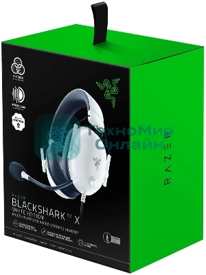 Гарнитура Razer Blackshark V2 X белый, проводная, 3.5 мм
